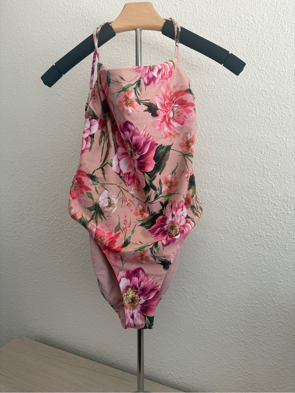 Express Pink Floral-Trim One-Piece Swim